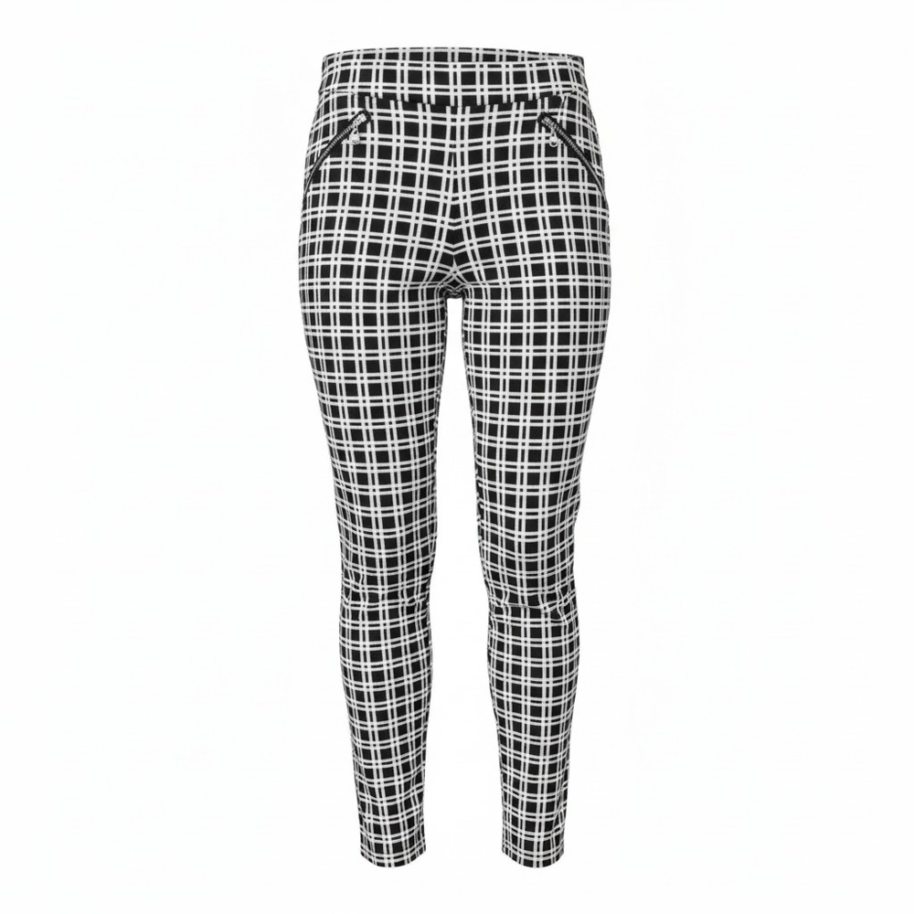 Adrienne Vittadini Black and White Geometric Pants